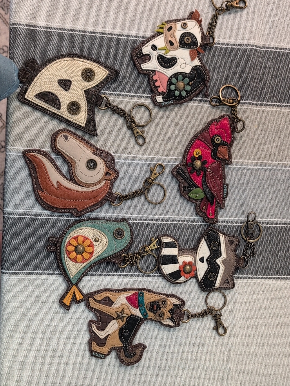 Chala Animal Key Chain Zip Coin Pouch Bag Charm - Choose One